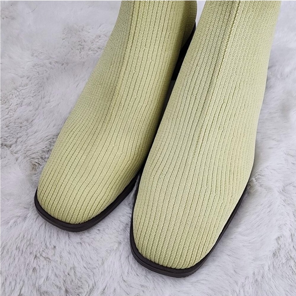 NEW Everlane ReKnit The High Ankle Boot Glove in Pale Yellow Womens Bootie